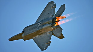 gray aircraft wallpaper, F-22 Raptor, aircraft, Lockheed Martin F-22 Raptor