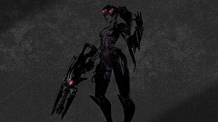 black villain illustration, Overwatch, Widowmaker (Overwatch) HD wallpaper