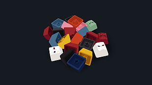 assorted-color keyboard button lot, keyboards, MX Cherry HD wallpaper