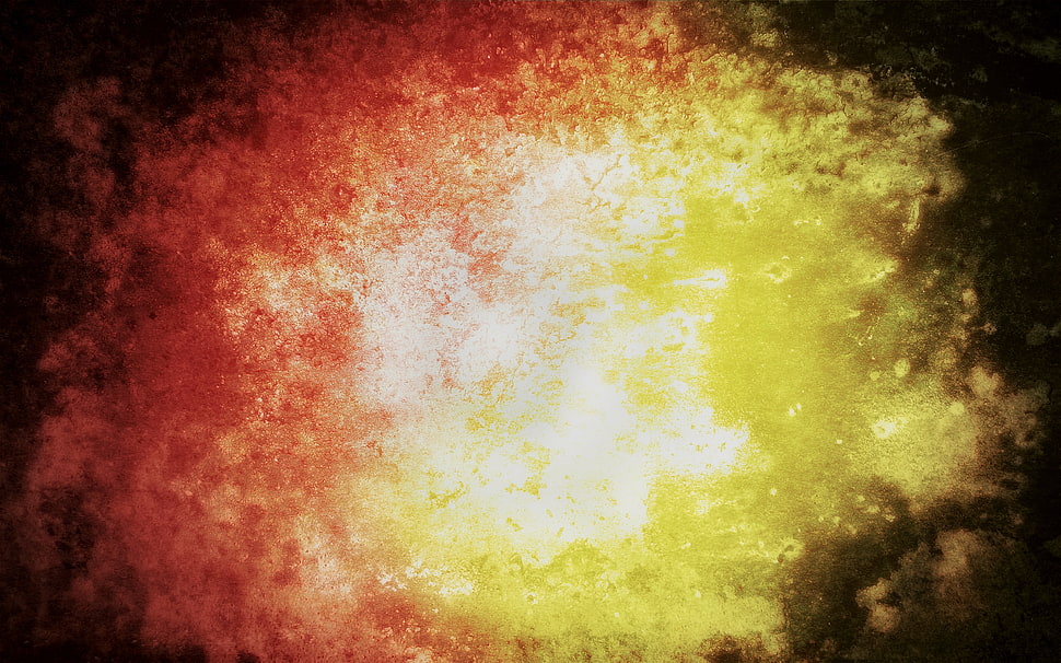 red, white, and yellow powder explosion HD wallpaper
