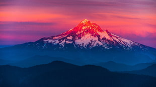 photograph icy mountain HD wallpaper
