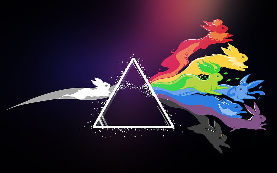 Eevee The Dark Side of the Moon fan art HD wallpaper