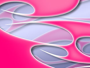 grey and pink abstract decor