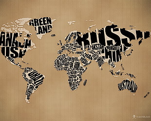 world map decal