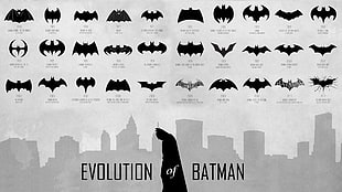 Evolution of Batman chart HD wallpaper