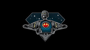 gray and blue robot digital wallpaper, K-2SO, Star Wars, robot, Rebel Alliance
