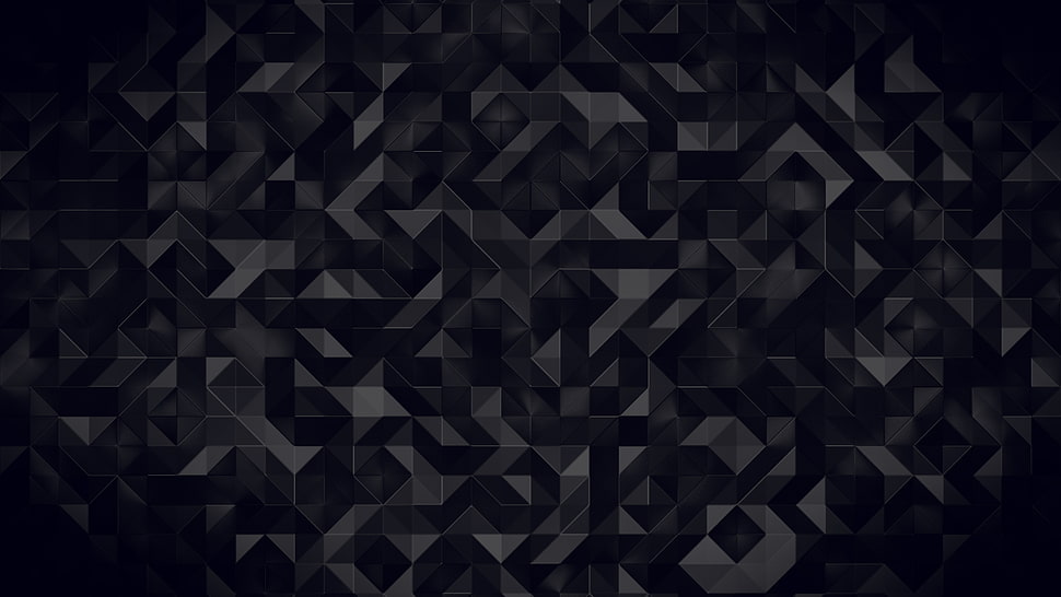 Triangles, Dark, 3D, Pattern HD wallpaper