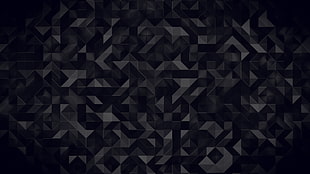Triangles, Dark, 3D, Pattern