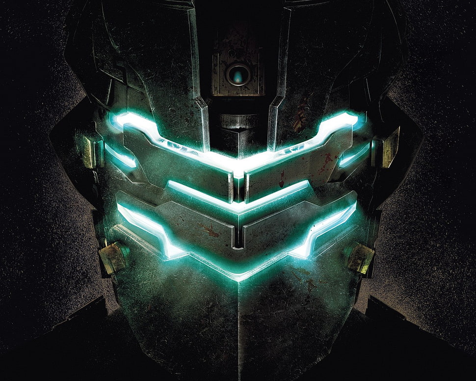 black LED robot mask cover, video games, Dead Space, Dead Space 2 HD wallpaper