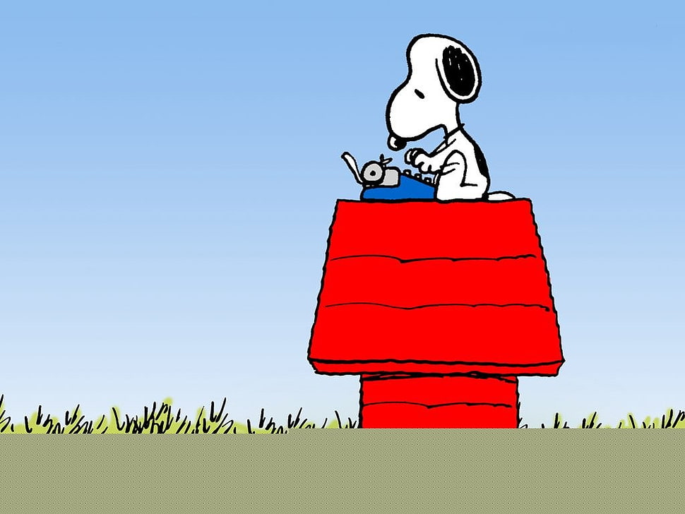 Snoopy on red house illustration, Snoopy, Peanuts (comic) HD wallpaper
