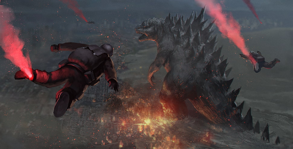 Godzilla digital wallpaper, Godzilla HD wallpaper