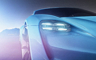 gray sports car digital wallpaper, car