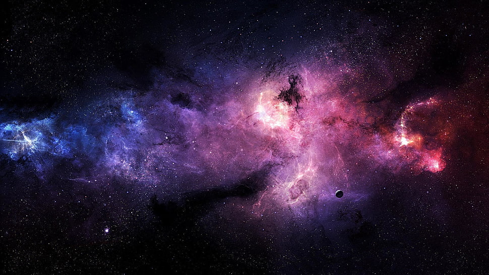 galaxy illustration HD wallpaper