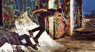 man doing skateboard exhibition HD wallpaper