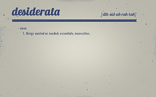desiderata abbreviation screengrab, dictionaries, digital art, minimalism HD wallpaper