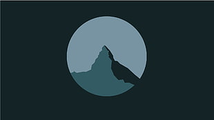 gray mountain clip art, landscape, Switzerland, Matterhorn, Cervino