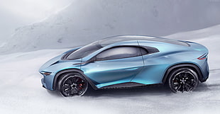 blue concept sports car