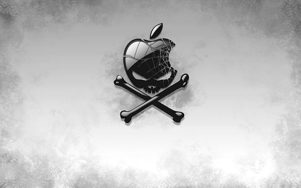 Apple skull logo HD wallpaper