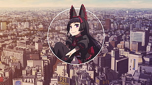 black haired female anime character, anime, shapes, Rory Mercury, Gate: Jieitai Kanochi nite Kaku Tatakaeri HD wallpaper