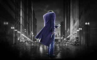 The Joker illustration, The Dark Knight, Joker, knife, street HD wallpaper