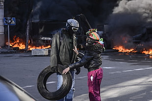 car tire, Ukraine, Ukrainian, Maidan, Kyiv