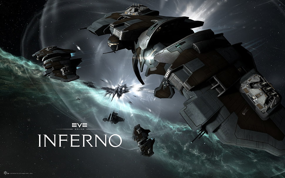 Eve Inferno digital wallpaper, EVE Online, Gallente, space, spaceship HD wallpaper