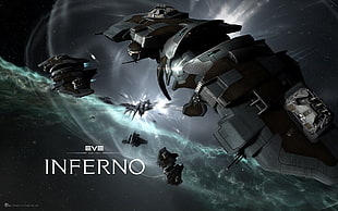Eve Inferno digital wallpaper, EVE Online, Gallente, space, spaceship