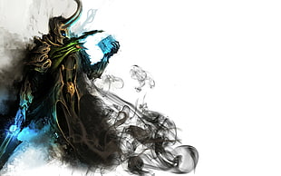 Loki digital wallpaper, comics, medieval, Loki