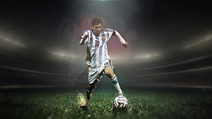men's gray and white soccer uniform, soccer HD wallpaper
