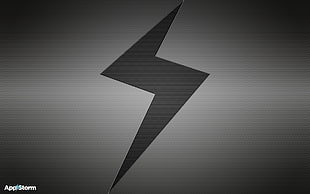 gray and black lightning logo