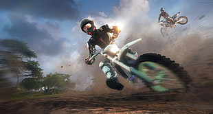 motocross game digital poster HD wallpaper