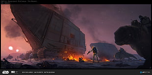 illustration of ship screenshot, artwork, Star Wars, Storm Troopers, science fiction HD wallpaper