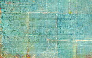 green floral abstract painting