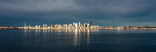 calm body of water, Seattle, cityscape, water, skyscraper