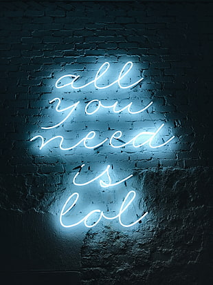 All you need neon light signage