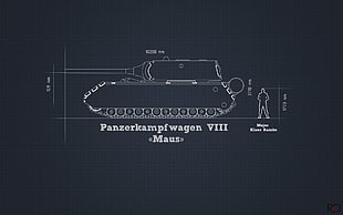 tank pattern, tank, military, blueprints, Maus