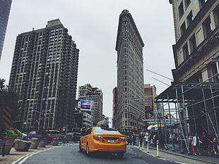Flatiron Building, New York, road, city, street, car