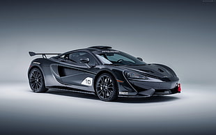 black McLaren P1, McLaren MSO X, sport car, 4k
