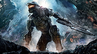 Halo Master Chief poster, Halo, Halo 4, video games, futuristic
