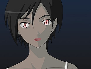 anime character with red contact lens