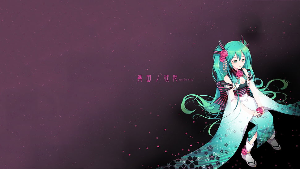 Miku Hatsune poster HD wallpaper