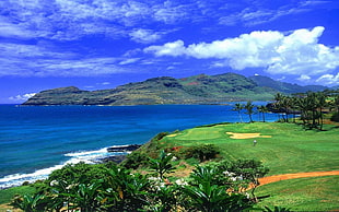 landscape photography of island HD wallpaper