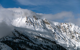 snow-covered mountain, nature, mountains, landscape