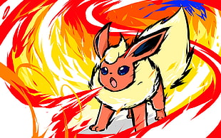 Pokemon Flareon art, ishmam, Pokémon, Flareon HD wallpaper