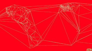 red and brown geometric wallpaper, Feltron, Nicholas Felton, map, lines HD wallpaper