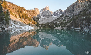 body of water, Delta Lake, Wyoming, lake, mountains HD wallpaper