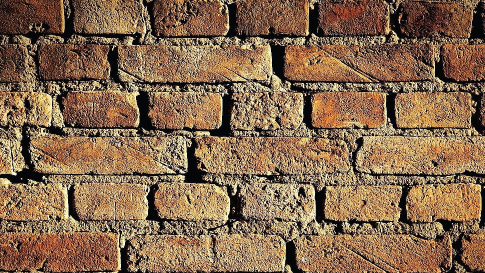 Brown concrete bricks HD wallpaper