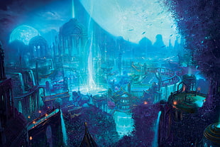 buildings illustration, World of Warcraft, fantasy art, video games HD wallpaper