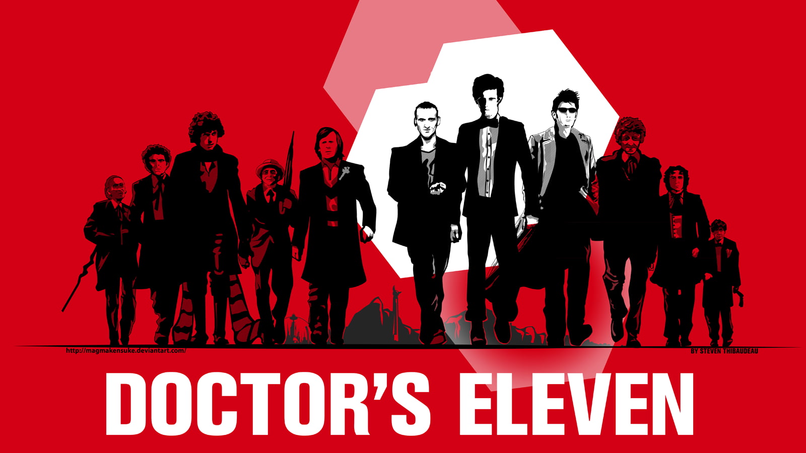 Doctor's Eleven wallpaper, Doctor Who, Ocean's Eleven, red
