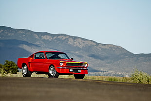 red Ford Mustang HD wallpaper